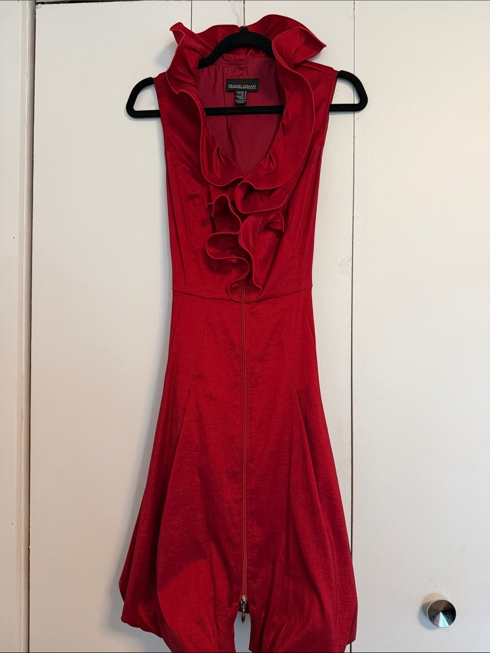 Frank Lyman Design Red Ruffled Dress - Picture 4 of 5